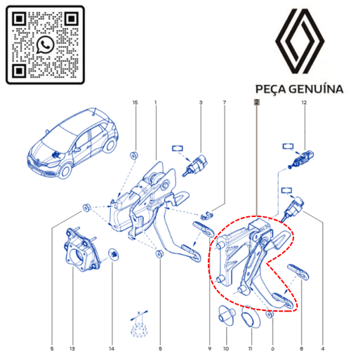 RN 37621R 465037621R PEDAL DA EMBREAGEM CAPTUR 4